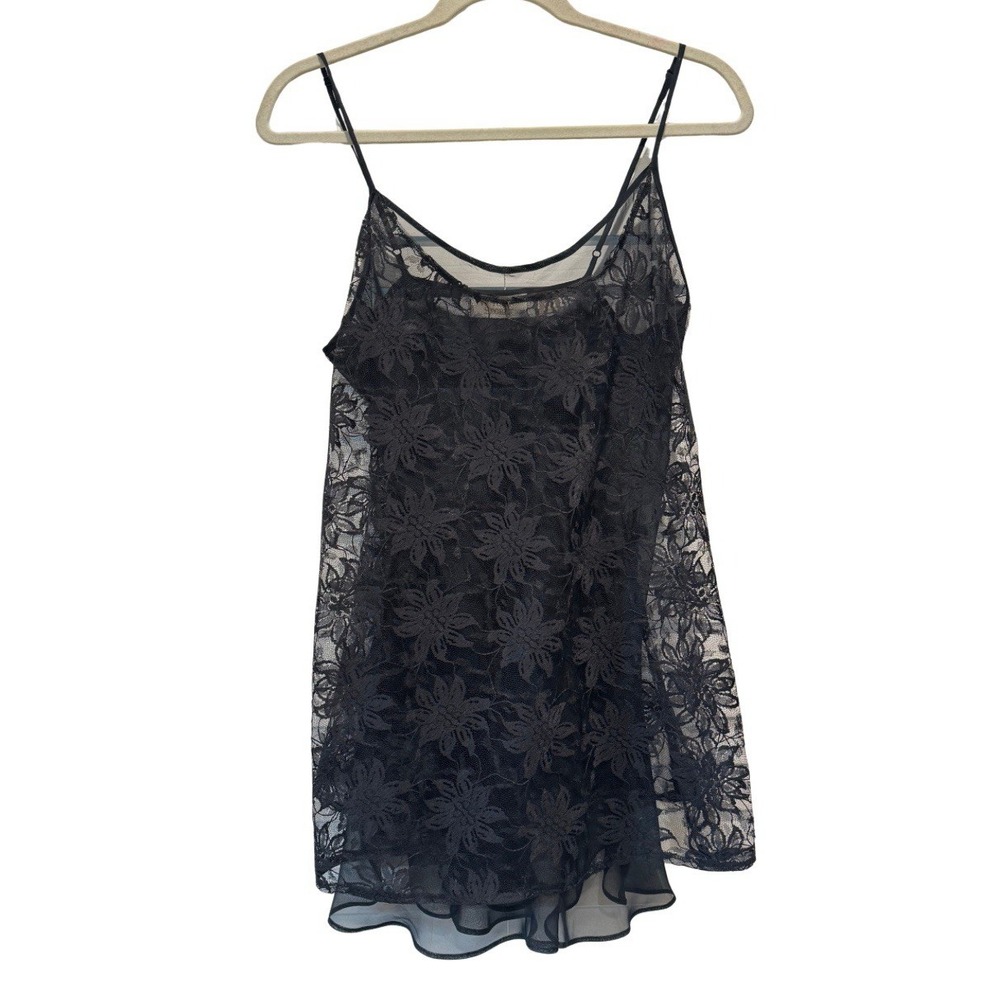 Vintage Victoria's Secret Gold Label Sheer Black Lace Teddy Small Dark Romantic - Picture 1 of 9